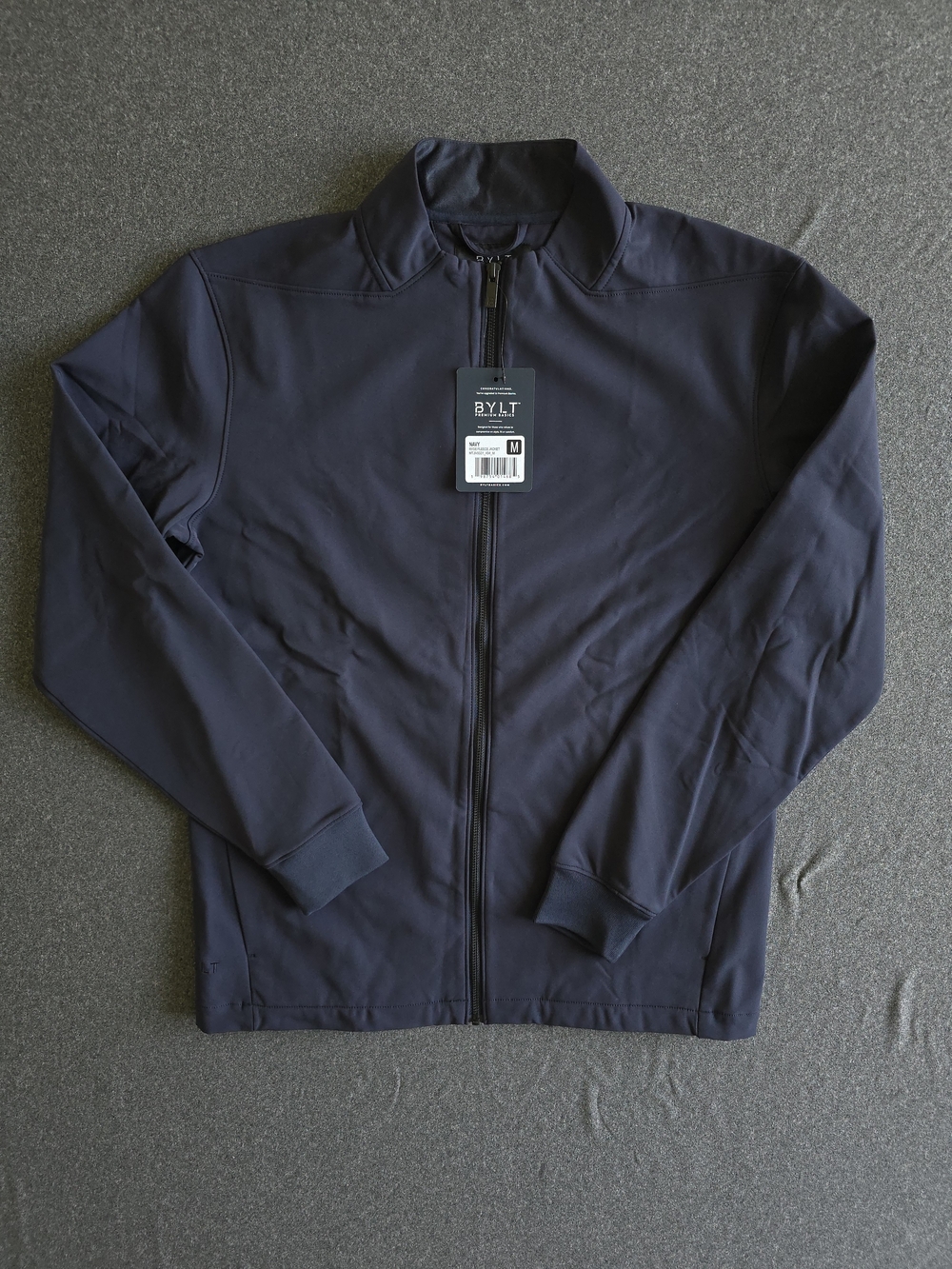BYLT Basics Ryse Fleece Nylon Jacket Men's Medium Navy NWT